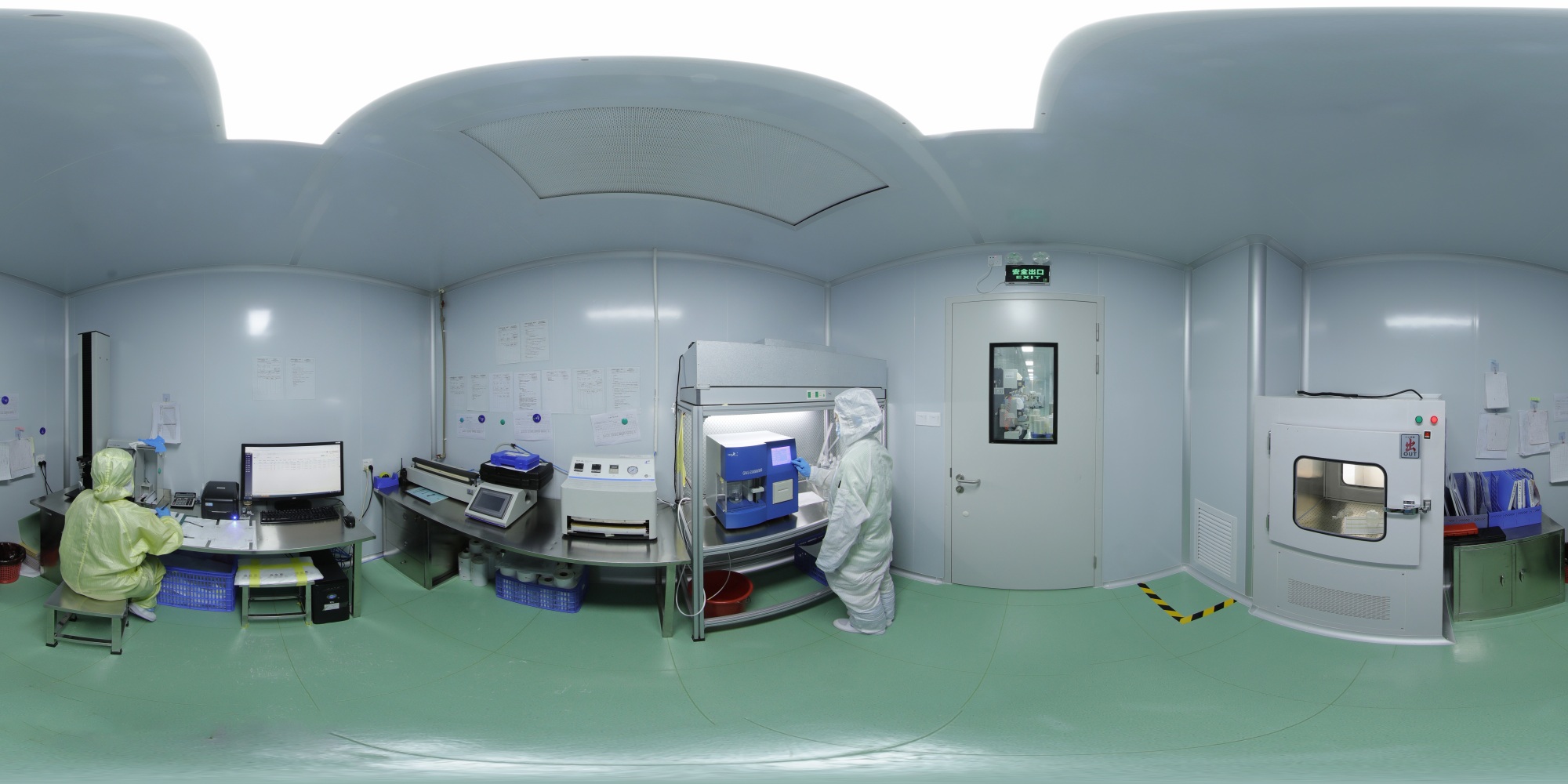 Laboratory testing equipment to verify the quality of finished products, ensuring that high-quality medical packaging is delivered to our customer